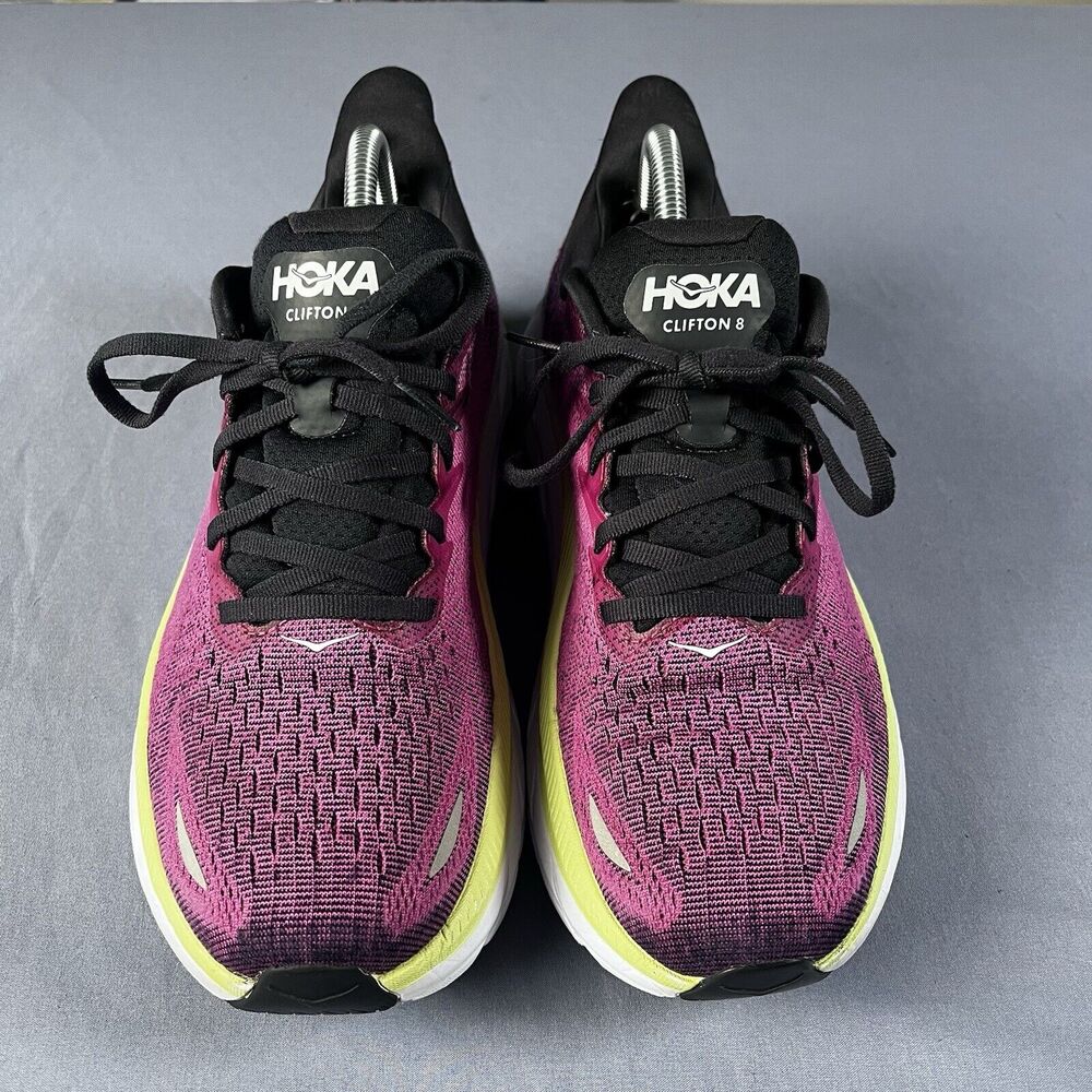 HOKA Women's Clifton 8 Running Shoes - Pink and Black